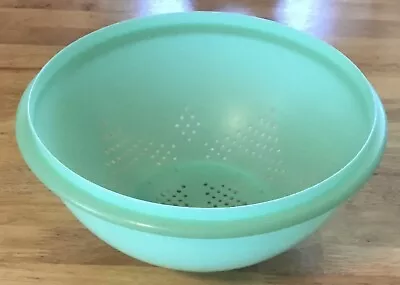 Vintage Tupperware #339 Jadeite Green Colander Strainer Bowl USA ~9” • $7