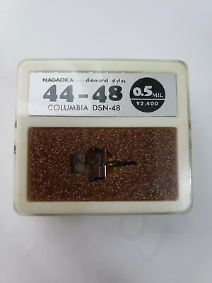 NAGAOKA 44-48 Columbia DSN-48 Record Needle Diamond Stylus Japan Made 0.5mil • £57.29