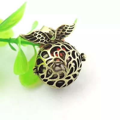 Mexican Bola Ball Chime Harmony Locket Angel Caller Winged Charm Pendant Jewelry • $3.79