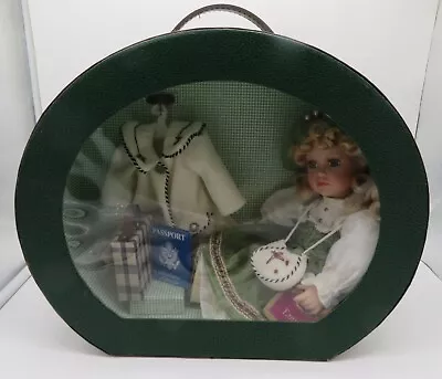 Kmart Collectible Memories EMMA Porcelain Girl Doll In Suitcase With Accessories • $31.61