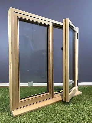 Oak Wood Timber Window Double Glazed Hardwood Windows Slimline 900mm X 900mm • £565