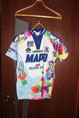 Vintage Latexco Mapei Qick Step Cycling Jersey World Cup 1998 - Size S/M. ALY • $183.12