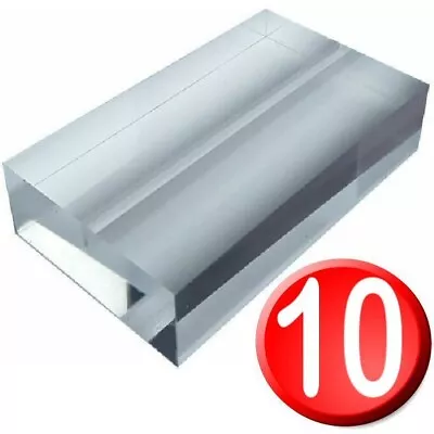 4  Price Holder Stand Clear Acrylic 2mm Slot Shop Retail Café Menu Pack Of 10 • £14.99