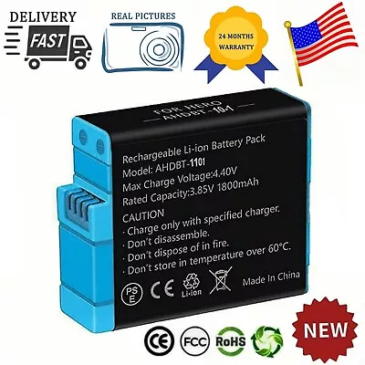 GoPro Rechargeable Battery Replacement For GoPro Hero 9 10 Black Camera AHDBT • $14.69