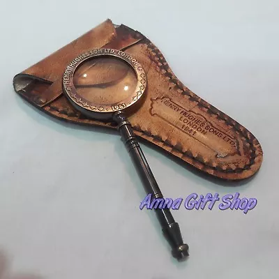 Brass Magnifying Glass With Cover Vintage Antique Gift Item • $35.20