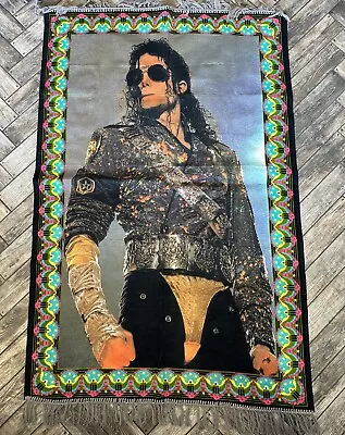Vintage Michael Jackson Dangerous Tour Rug Tapestry Wall Hanging  137 X 92 Cm • $65