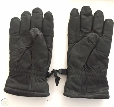 US Military Intermediate Cold Weather LEATHER GLOVES GoreTex NO CUFF LARGE MINT • $29.95