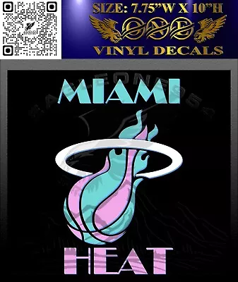 Miami Heat Vice Vinyl Decal Sticker Size: 7.75 W X 10 H • $16.95