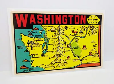 State Of Washington Vintage Style Travel Decal Vinyl Sticker Luggage Label • $4.69