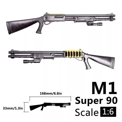 1/6 Scale M1 Shotgun Rifle Gun Weapon Military For 12  Action Figure Soldier UK • £6.95