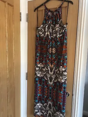 Ladies Wallis Maxi Dress Size 16 Halter Neck  • £4.99