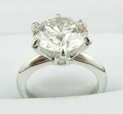 $226.41 • Buy Certified 8.00 Ct. White Round Treated Diamond Solitaire Ring In 10k White Gold
