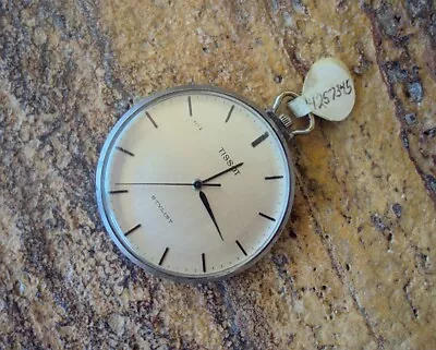 Vintage TISSOT Stylist Pocket Watch Stainless Steel Working • $95