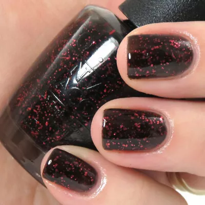 OPI Today I Accomplished Zero C17 Coca-Cola Coke Black Creme Glitter Nail Polish • $11.20