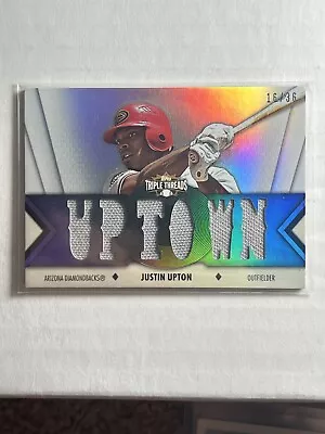 Game Used 2012 Topps Triple Threads Relics /36 Justin Upton #TTR-56 Jersey Card • $9.99