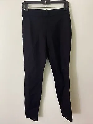 J Crew Skinny Cropped Pixie Pants Ponte Elastic Waist Size 2 R Black 31090 • $13.50
