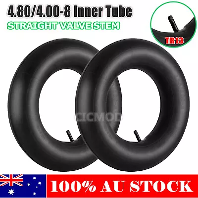 2PCS Heavy Duty Inner Tube 4.80/4.00-8 Wheel Barrow Trolley Straight Valve Tyre • $19.99