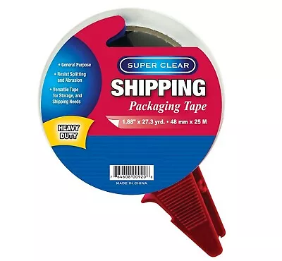 1.88  X 27.3 Yards Super Clear Heavy Duty Packing Tape With Dispenser • $10.98