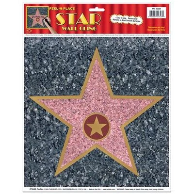 £2.99 • Buy Hollywood Walk Of Fame Star Peel N Place Sticker Movie Awards Nights Decoration