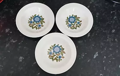 Set Of 3 Vintage J&G Meakin Topic Design Studio Pottery Soup / Desert Bowls • £9.94