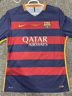 FC Barcelona Match Issued Jersey 2015 FIFA Club World Cup Gerard Pique With COA • $650