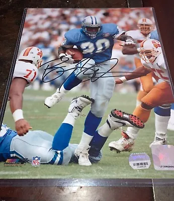 Barry Sanders Detroit Lions Signed Autograph  8x10 Photo Mounted Memories Holo • $199.99