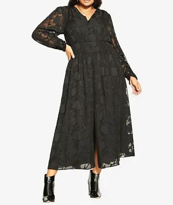 $59.95 • Buy NEW City Chic Ladies Sexy Black Sweet Sass Maxi Dress Plus Size XL 22 #H70