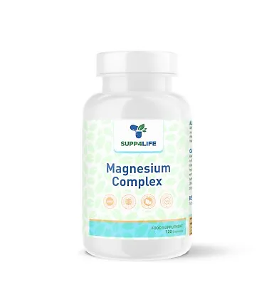 Magnesium Complex Capsules - 120 Veg Caps | Supports Muscle Nerve & Energy • £13.95