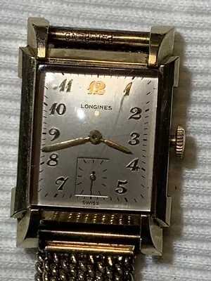 Vintage Mans LONGINES 17jewel Gold Filled Tank Watch… Original NR • $59