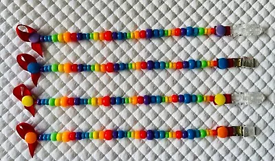 Unique Rainbow Dummy Clip. Metal Or Plastic Clip  • £4