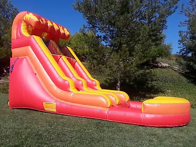 Volcano Red Wave 15 Foot Inflatable Water Slide + Commercial 1.5HP Blower • $1646.68