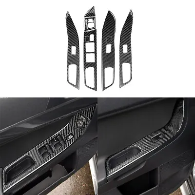 9Pcs Carbon Fiber Window Lift Switch Panel Cover For Mitsubishi Lancer EVO 08-15 • $22.49