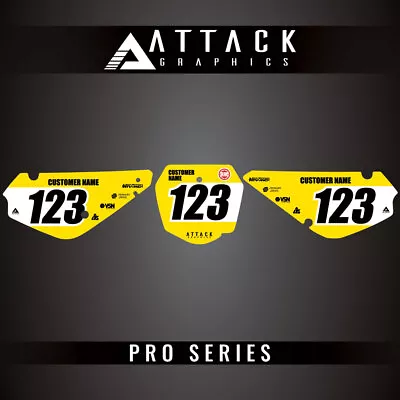 Attack Graphics Pro Series Number Plate Backgrounds For Suzuki RM85 2016 • $42.85