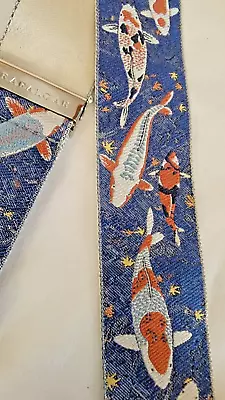 Trafalgar Suspenders Braces Sharks Fish Marine Silver Metal Men's England Vtg • $89.99