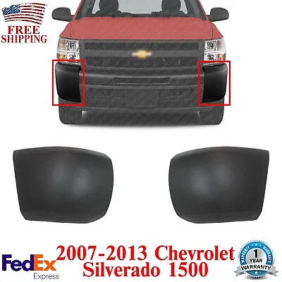 Front Bumper End Caps Textured LH & RH For 2007-2013 Chevrolet Silverado 1500 • $58.95