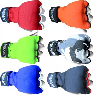 Gel Gloves Punch Bag Hand Quick Wraps Boxing Padded Inner UFC Gear MMA Protector • £5.99