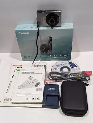 Canon PowerShot SD750 Digital ELPH 7.1MP Digital Camera Silver W Box Charger • $99.95