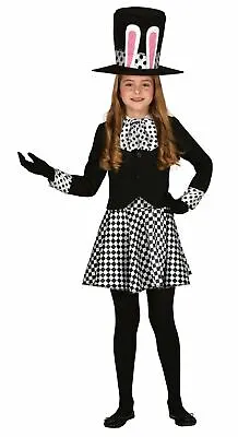 £14.99 • Buy Girls Crazy Hat Mad Hatter Costume Wonderland Book Day Kids Fancy Dress Outfit