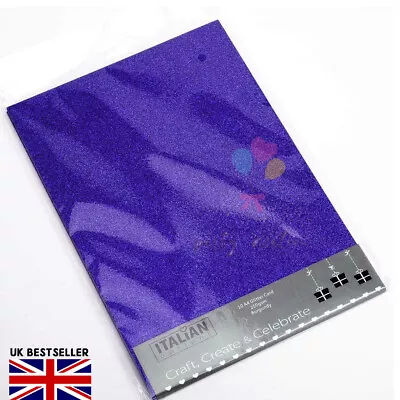 A4 Glitter Card Coloured Premium Quality Low Non Shed 250gsm Crafts Mixed • £19.99