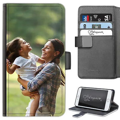 Personalised Phone Case For IPhone 11/Samsung S20;Photo PU Leather Flip Cover • £14.99