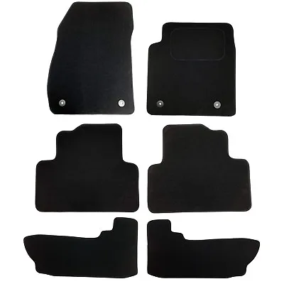 For Vauxhall Zafira Tourer C 2011 Tailored Black Car Floor Mats Carpets 6pc Set • £13.99