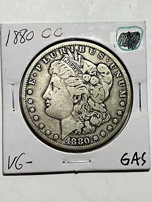 1880-CC Morgan Silver Dollar F Original Key Date • $225