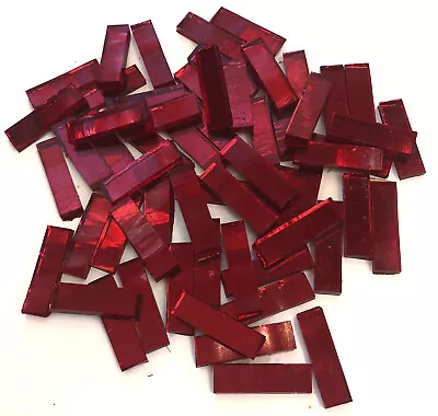 50  1/4 X1  Border Red SILVERCOAT MIRROR (discontinued) Mosaic Tiles • $4.75