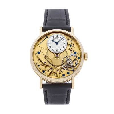 $15950 • Buy Breguet Tradition Manual Wind 37mm Yellow Gold Mens Strap Watch 7027BA/11/9V6
