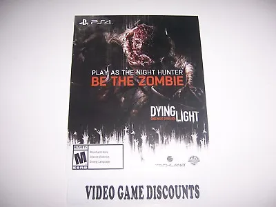 DYING LIGHT NIGHT HUNTER BE THE ZOMBIE DLC Add-on Code For PlayStation 4 PS4 • $7.99