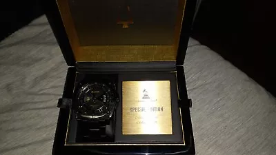 Bulova Grammy Awards Special Edition Men's Skeleton Dial Black/Gold Watch 98A241 • $225