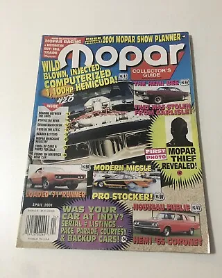 Mopar Collector's Guide MCG Magazine Back Issue April 2001 • $6.50