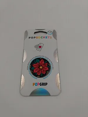 PopSockets PopGrip Genuine Red/Black Poinsettia Phone Grip Stand New  • $5.99