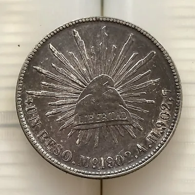 1902-Mo1902/1 Un Peso Mexico One Silver • $250