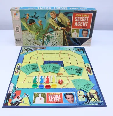 VTG 1966 John Drake Secret Agent Board Game Milton Bradley MB 99% Complete • $79.99